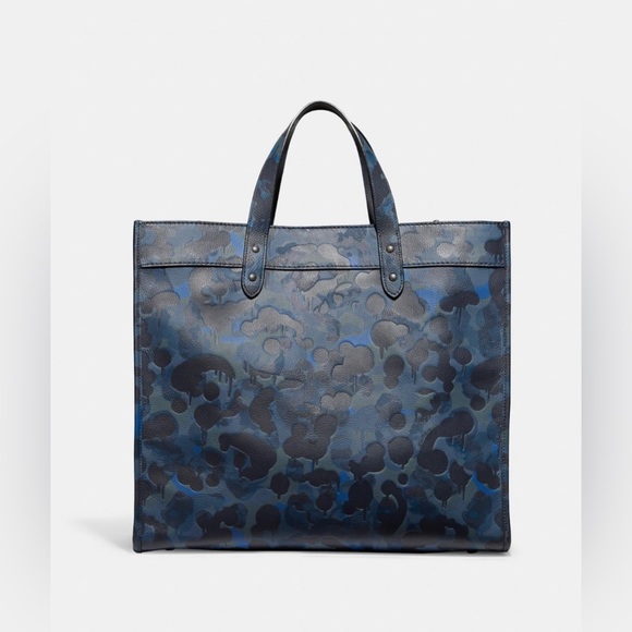 New Coach Field Tote 40 With Camo Print - Picture 2 of 8